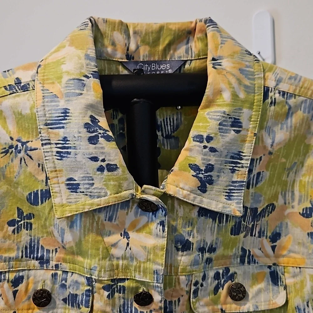 KORET CITY BLUES VINTAGE WOMEN'S MULTICOLOR FLORAL 3/4 SLEEVE  JACKET SIZE L - Picture 6 of 9